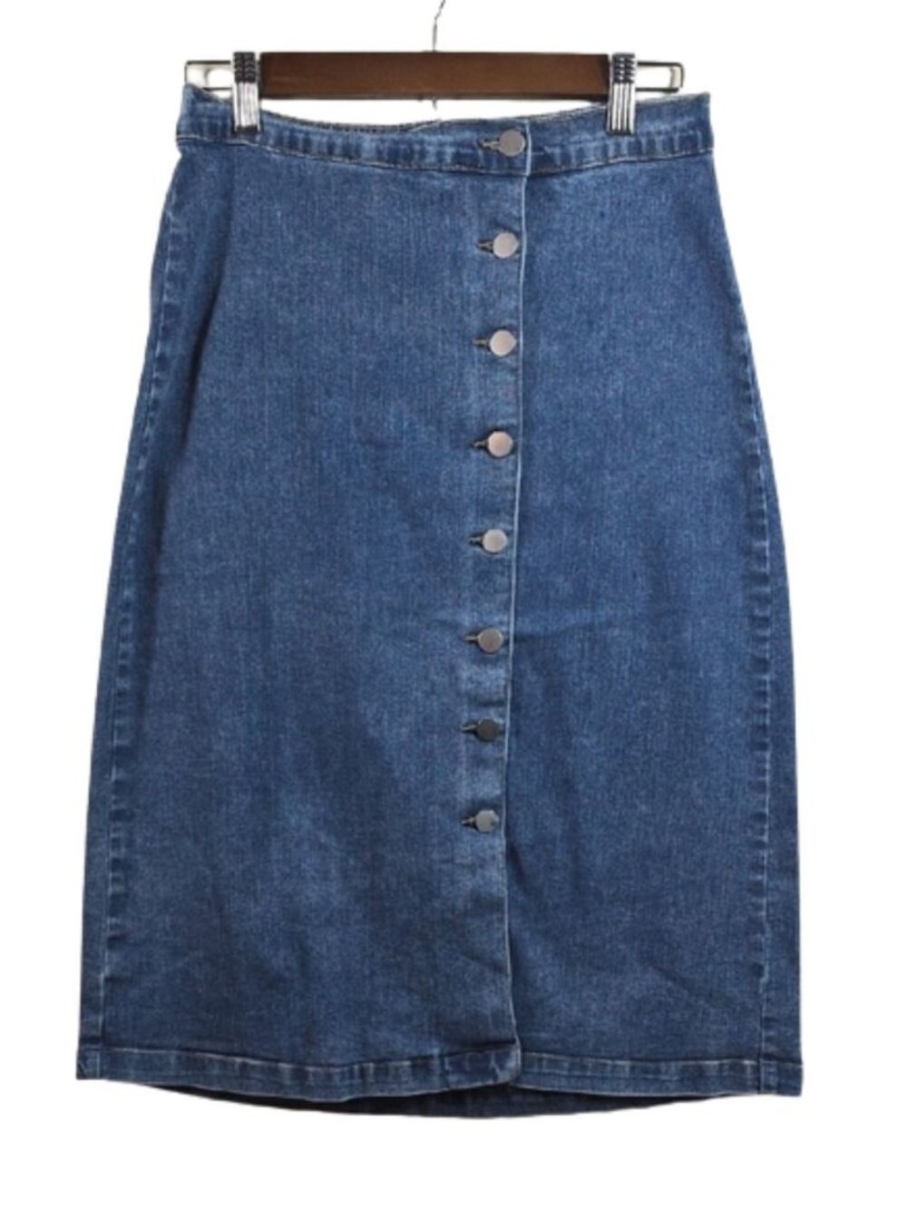 Hayden Los Angeles Button-Front Denim Jean Midi Skirt S Boho Cowgirl Western